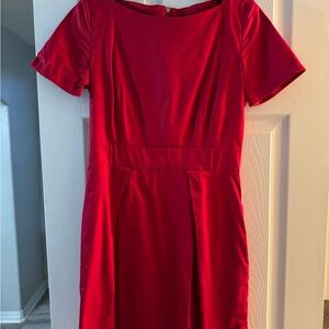 French Connection Red Off-the-Shoulder A-Line Mini Dress
